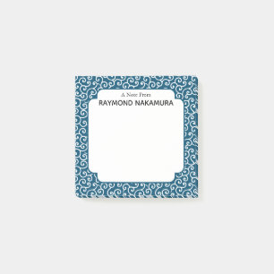 Japanese Karakusa Arabesque Vine Pattern Post-it Notes