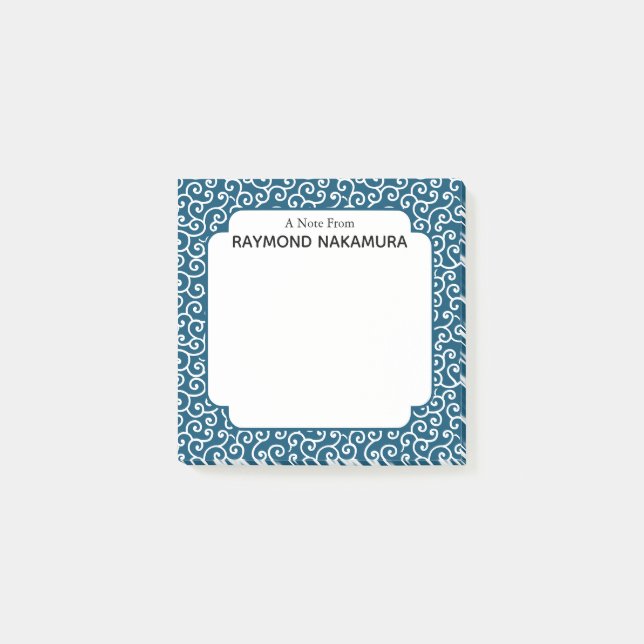 Japanese Karakusa Arabesque Vine Pattern Post-it Notes (Front)