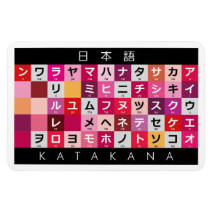 Japanese Katakana table Magnet