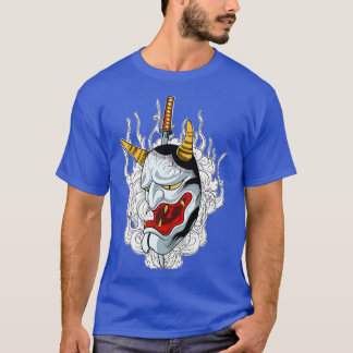 Japanese Katana Anime Mask Manga Devil Premium T-S T-Shirt