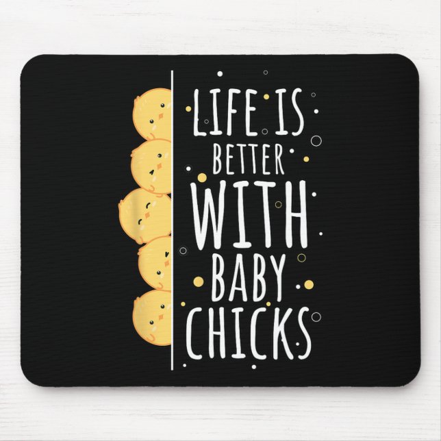 Japanese Kawaii Chicken Farming Spring Easter Ba  Mouse Pad (Front)