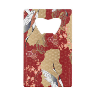 Japanese Kimono Cherry Blossoms Credit Card Bottle Opener