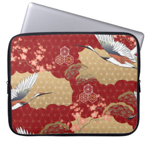 Japanese Kimono Cherry Blossoms Laptop Sleeve
