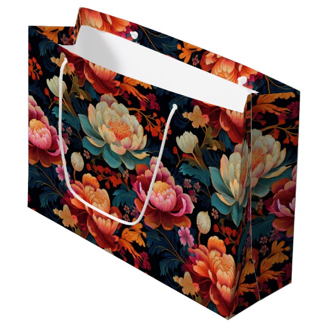 Japanese Kimono pattern Gift bag (Front Angled)