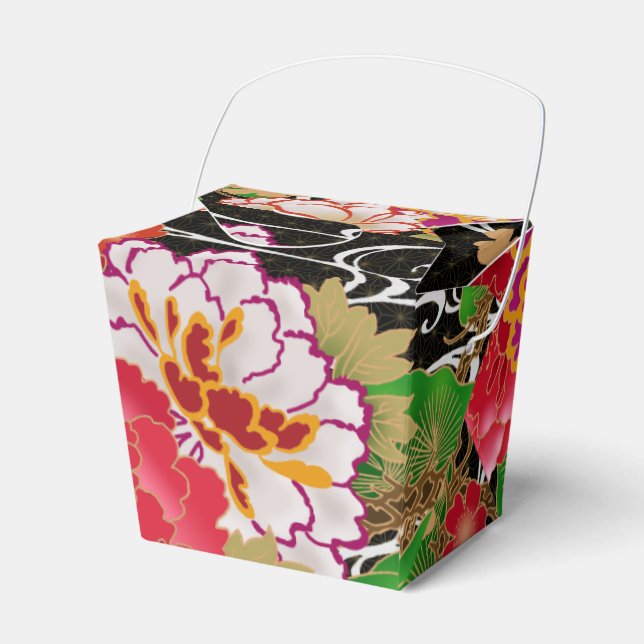 Japanese Kimono pattern Gift bag Favor Box (Front Side)