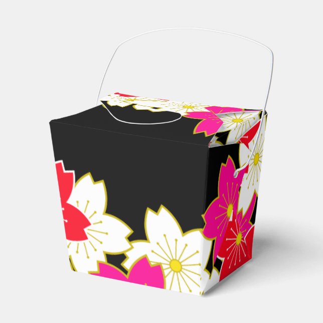 Japanese Kimono pattern Gift bag SAKURA Favor Box (Front Side)