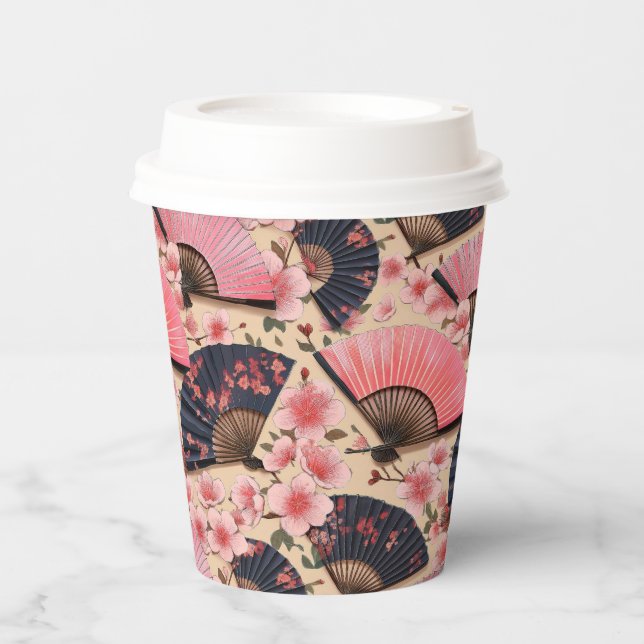 Japanese Kimono pattern Paper Cups (Front)