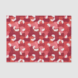 Japanese Kimono Pattern Red Ginkgo Patchwork Tissue Paper