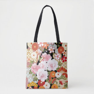 Japanese Kimono Patterns All-over_Print Tote Bag