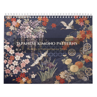Japanese Kimono Patterns Wall Calendar