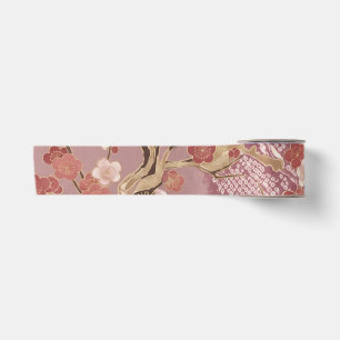 Japanese Kimono Plum Blossom Floral Satin Ribbon