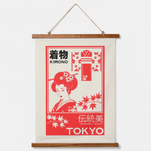 Japanese Kimono Retro Fashion Art Hanging Tapestry