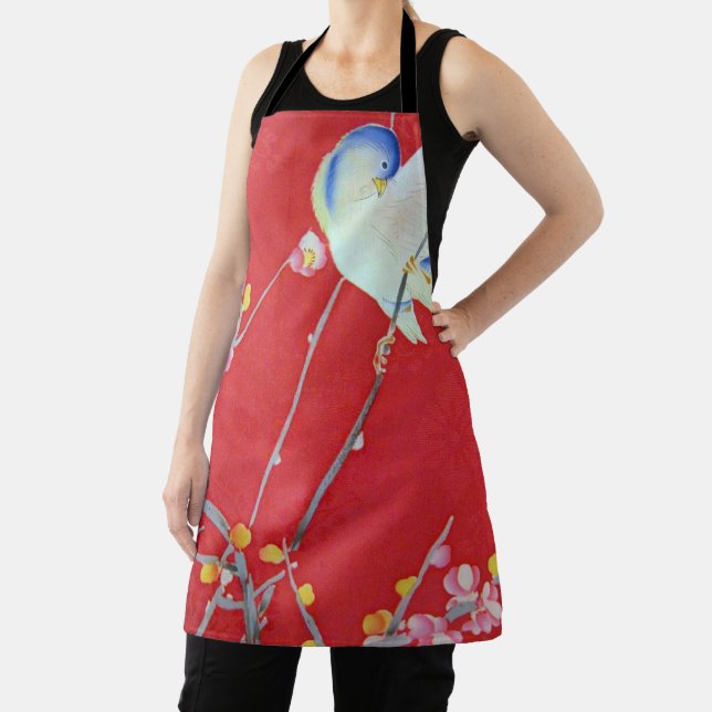 Japanese KIMONO Textile, Bluebird Apron (Insitu)