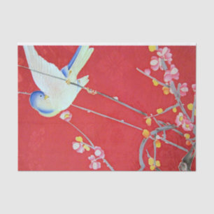Japanese KIMONO Textile, Bluebird Tissue Paper