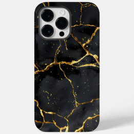 Japanese Kintsugi Black & Gold Case-Mate iPhone 14 Pro Max Case