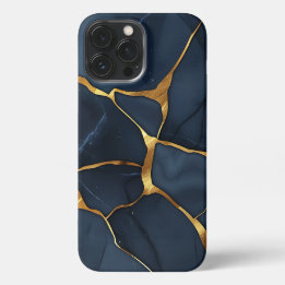 Japanese Kintsugi Dark Blue iPhone 13 Pro Max Case