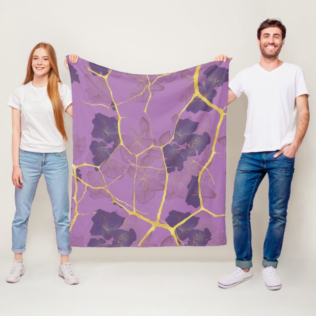 Japanese Kintsugi.  Fleece Blanket (In Situ)