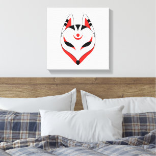 Japanese Kitsune Fox Mask Canvas Print