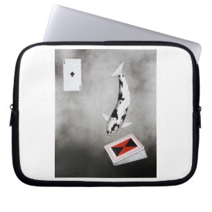 Japanese Koi Ace of spades Laptop Sleeve