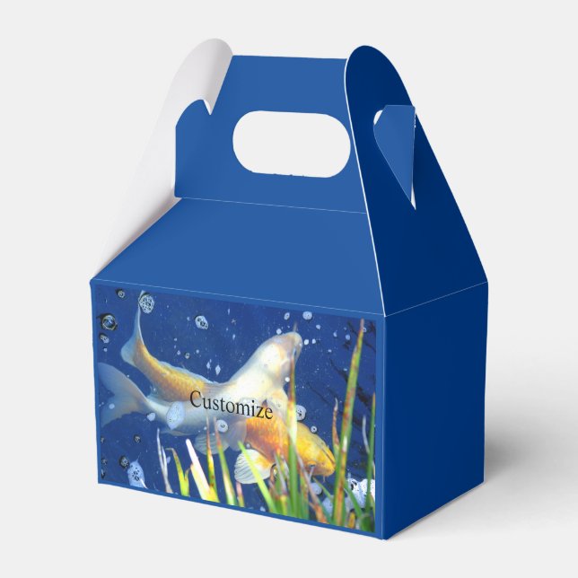 japanese koi candy tin favor box (Front Side)