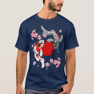 Japanese Koi Carp Fish Sakura Nishikigoi Fish Cher T-Shirt