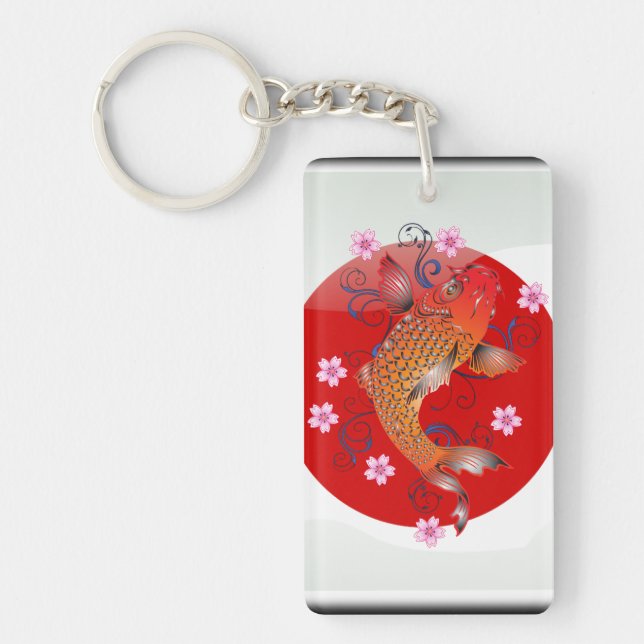 Japanese koi carp keychain (Front)