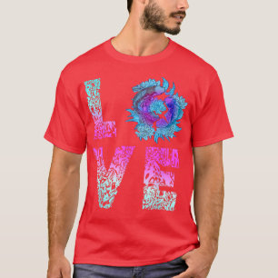 Japanese Koi Carp Lotus Leopard Love Yin Yang Saku T-Shirt