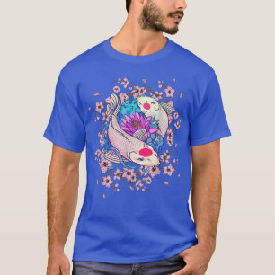 Japanese Koi Carp Lotus Sakura Tree Yin Yang Asian T-Shirt