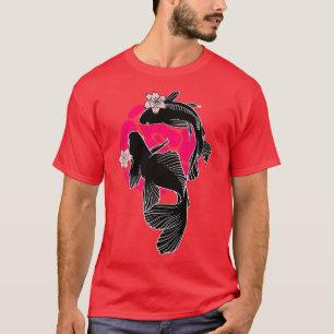 Japanese Koi Carp Nishikigoi Fish Pisces Cherry Bl T-Shirt