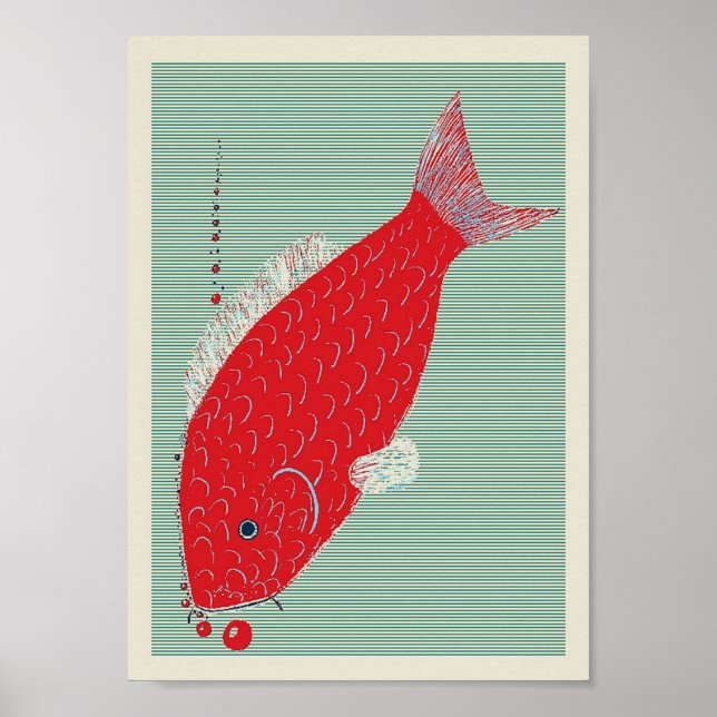 Japanese Koi Carp Poster (Front)
