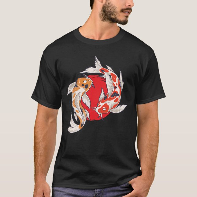 Japanese Koi Fish Art Fish Farmer Aquaculture T-Shirt (Front)