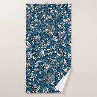 Japanese Koi Fish Bath Towel
