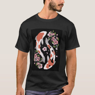 Japanese Koi Fish Cherry Blossom Japanese Floral S T-Shirt