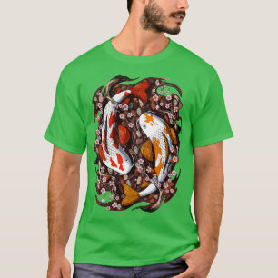 Japanese Koi Fish Cherry Blossom T-Shirt