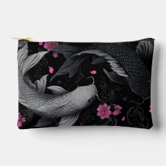 Japanese Koi Fish Dark Mode Accessory Pouch