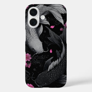 Japanese Koi Fish Dark Mode iPhone 16 Case