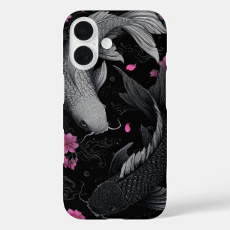 Japanese Koi Fish Dark Mode iPhone 16 Case