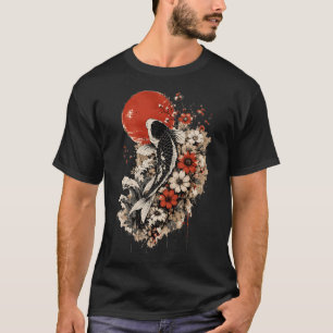 Japanese Koi Fish & Floral Aesthetic T-Shirt