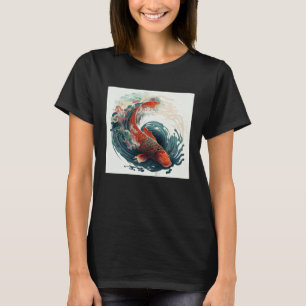 Japanese Koi fish in a great wave whirlpool T-Shirt
