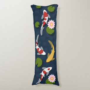 Japanese Koi Fish Pond Body Pillow