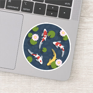 Japanese Koi Fish Pond Round