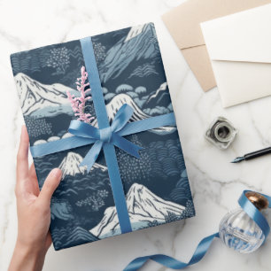 Japanese Koi Fish Sakura Pattern Wrapping Paper