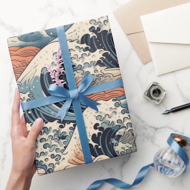 Japanese Koi Fish Sakura Pattern  Wrapping Paper (Gifting)
