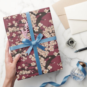 Japanese Koi Fish Sakura Pattern Wrapping Paper