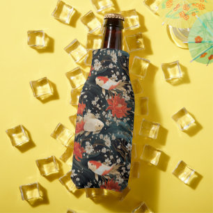 Japanese Koi Fish Seamless Pattern Bottle Cooler