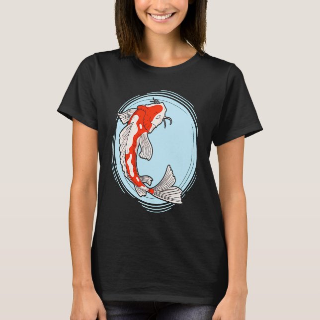Japanese Koi Fish Swimming T-Shirt (Front)