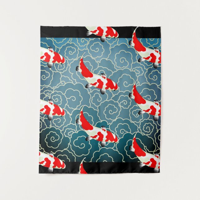 JAPANESE KOI FISH Tapestry (Front)
