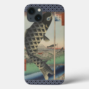Japanese Koi Hiroshige Fish Festival Flag iPhone 13 Case