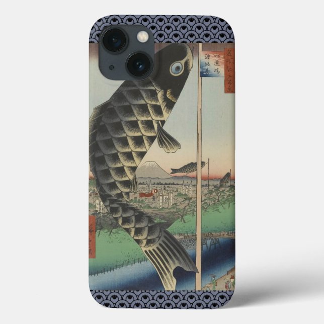 Japanese Koi Hiroshige Fish Festival Flag Case-Mate iPhone Case (Back)