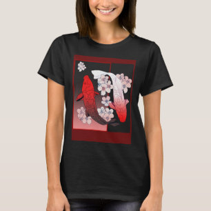 Japanese Koi Nishikigoi Fish Cherry Blossom Women T-Shirt